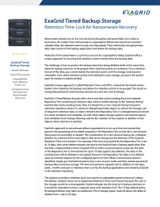 Exagrid ExaGrid Retention Time Lock for Ransomware Recovery DS