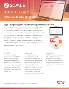 Scale computing SC Platform Data Sheet Published 5 22