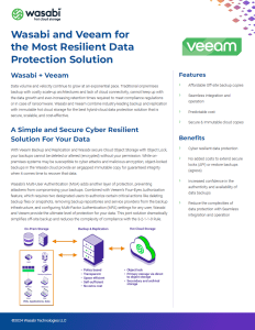 wasabi cloud storage Wasabi Veeam Cover