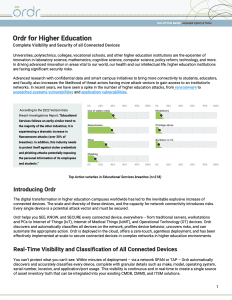 Ordr higher education solutions brief