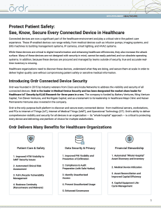 Ordr ordr healthcare solutions brief